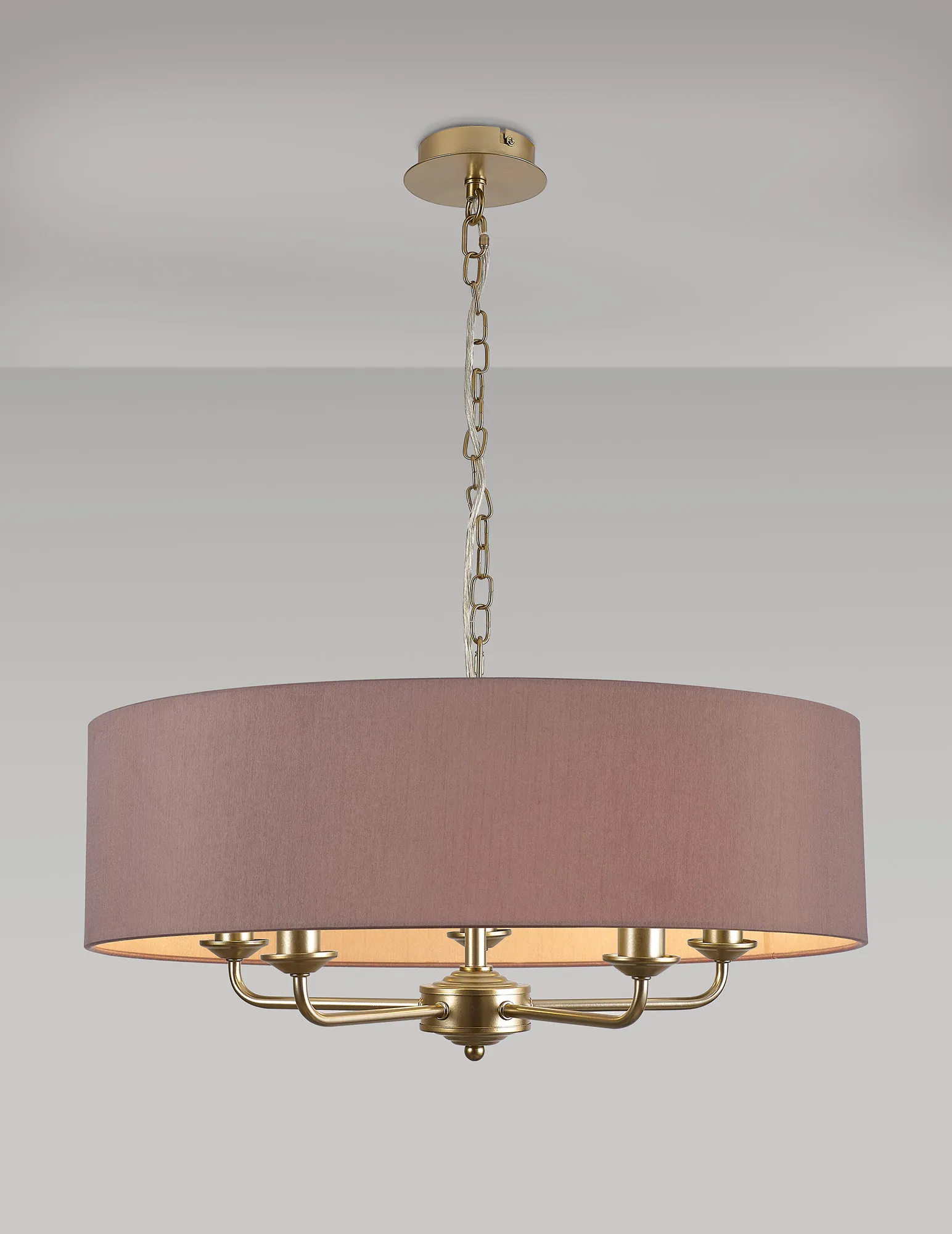 Banyan 60cm 5 Light Pendant Champagne Gold, Taupe/Halo Gold DK0957  Deco Banyan CG TA